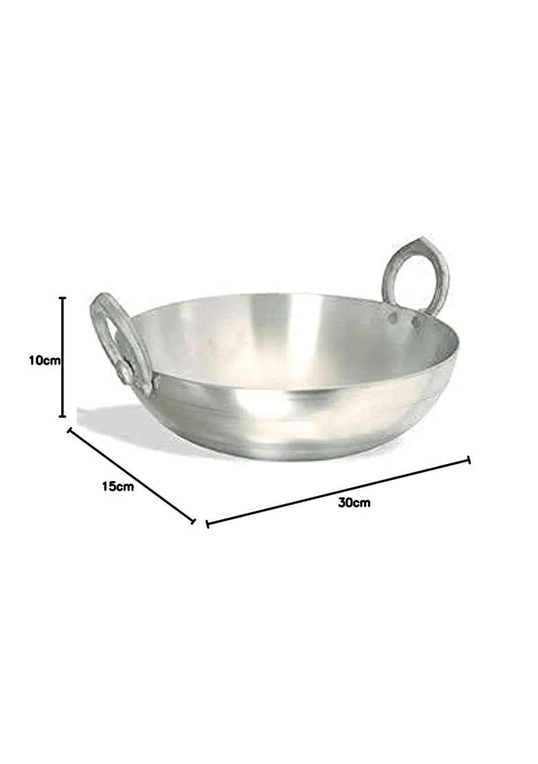 SHIFA CRAFT Aluminium Kadhai Wok Premium Range of Aluminum Kadhai Deep Kadhai | 1 L | 1.1 Qt | Non-Stick - Indya