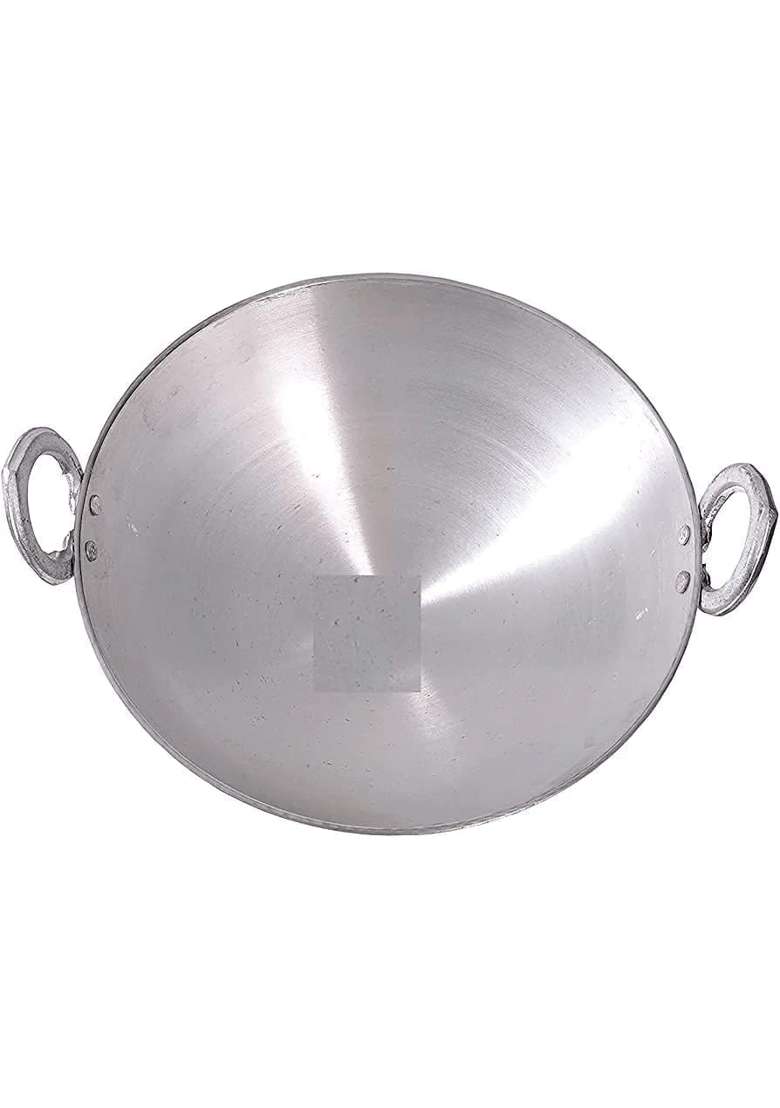 SHIFA CRAFT Aluminium Kadhai Wok Premium Range of Aluminum Kadhai Deep Kadhai | 1.5 L | 1.6 Qt | Non-Stick - Indya