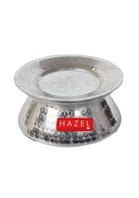 HAZEL Aluminium Hammered Finish Kadhai Wok Handi with Lid | 1 L | 1.1 Qt | Food Safe