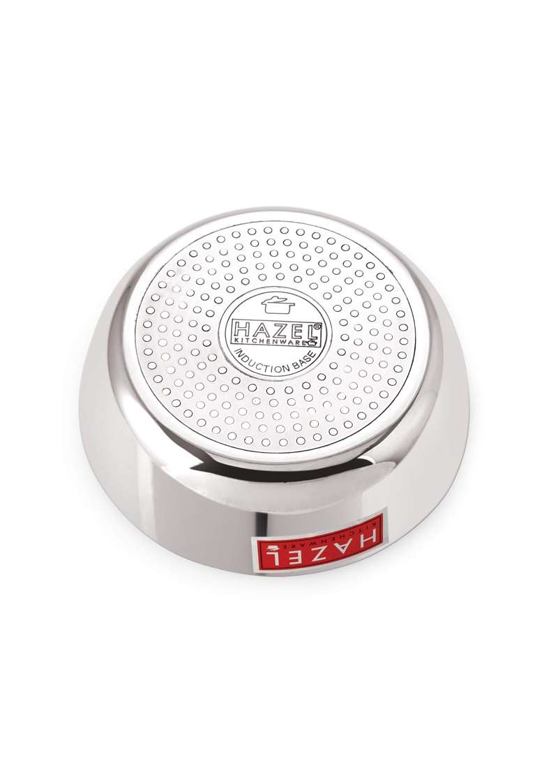 HAZEL Aluminium Induction Bottom Tasra Deep Pan | 2.5 L | 2.6 Qt - Indya