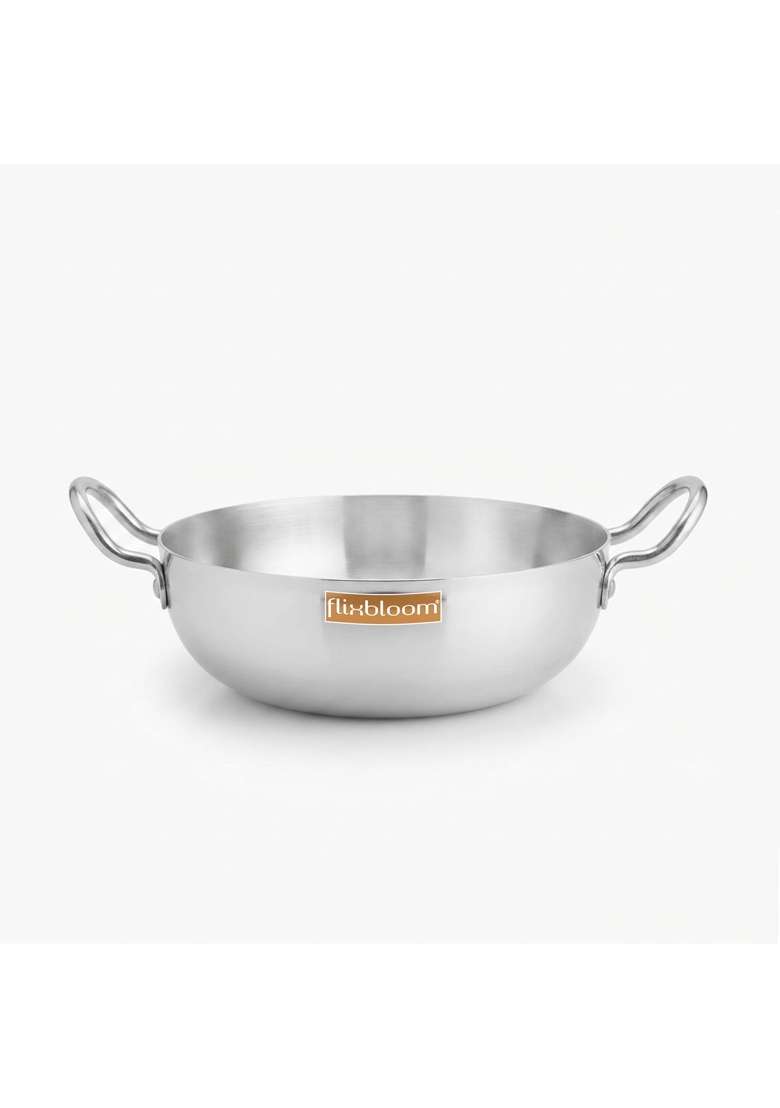 FLIXBLOOM Prominent Kitchen Cookware Induction Base and LPG Friendly Deep Cooking and Serving | 3.5 L | 3.7 Qt - Indya