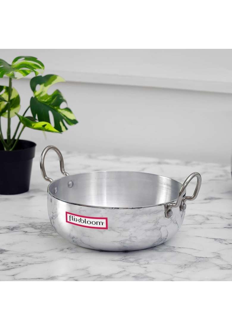 FLIXBLOOM Prominent Kitchen Cookware Induction Base and LPG Friendly Deep Cooking and Serving | 4 L | 4.2 Qt - Indya