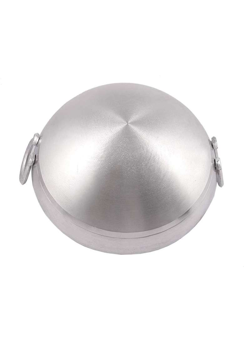KITCHEN SHOPEE Aluminium Kadai Wok Kadhai Heavy Base Deep Frying Pan for Daily Cooking | 1 L | 1.1 Qt | 20 cm | 7.9 Inch - Indya