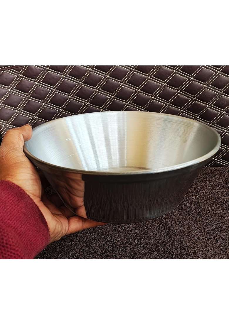 FLIXBLOOM Metro Kitchen Aluminium Tasla Deep Pan | 2.5 L | 2.6 Qt - Indya