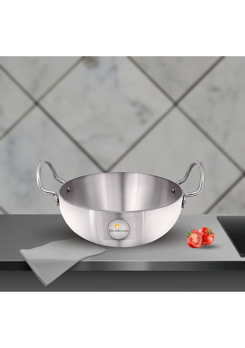 FLIXBLOOM Perfect Aluminium Cookware with Handle Induction Base Cooking Utensils | 5.5 L | 5.8 Qt - Indya