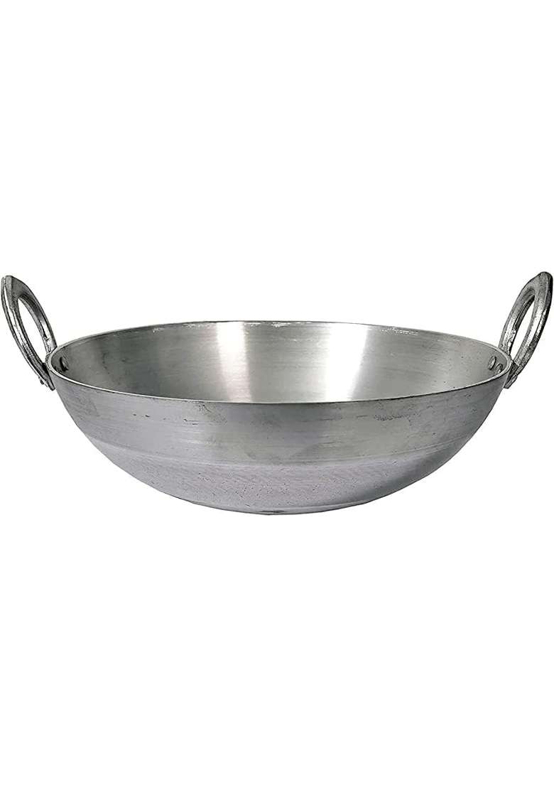 SHIFA CRAFT Aluminium Kadhai Wok Premium Range of Aluminum Kadhai Deep Kadai | Non-Stick - Indya