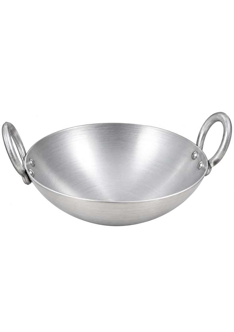 AAYU CRAFT KITCHENWARE FOR LIFE Aluminum Kadhai Wok Deep Kadai | 2 L | 2.1 Qt - Indya