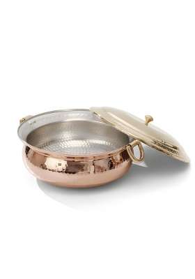 P-TAL P TAL Copper Hammered Lagaan | 4 L | 4.2 Qt | Tin Lined Kalai