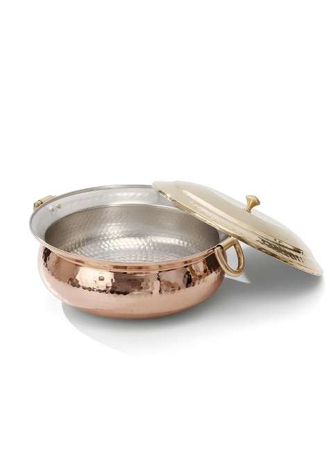 P-TAL P TAL Copper Hammered Lagaan | 4 L | 4.2 Qt | Tin Lined Kalai