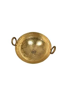 Yadav Craft Brass Kadhai Wok | 3 L | 3.2 Qt
