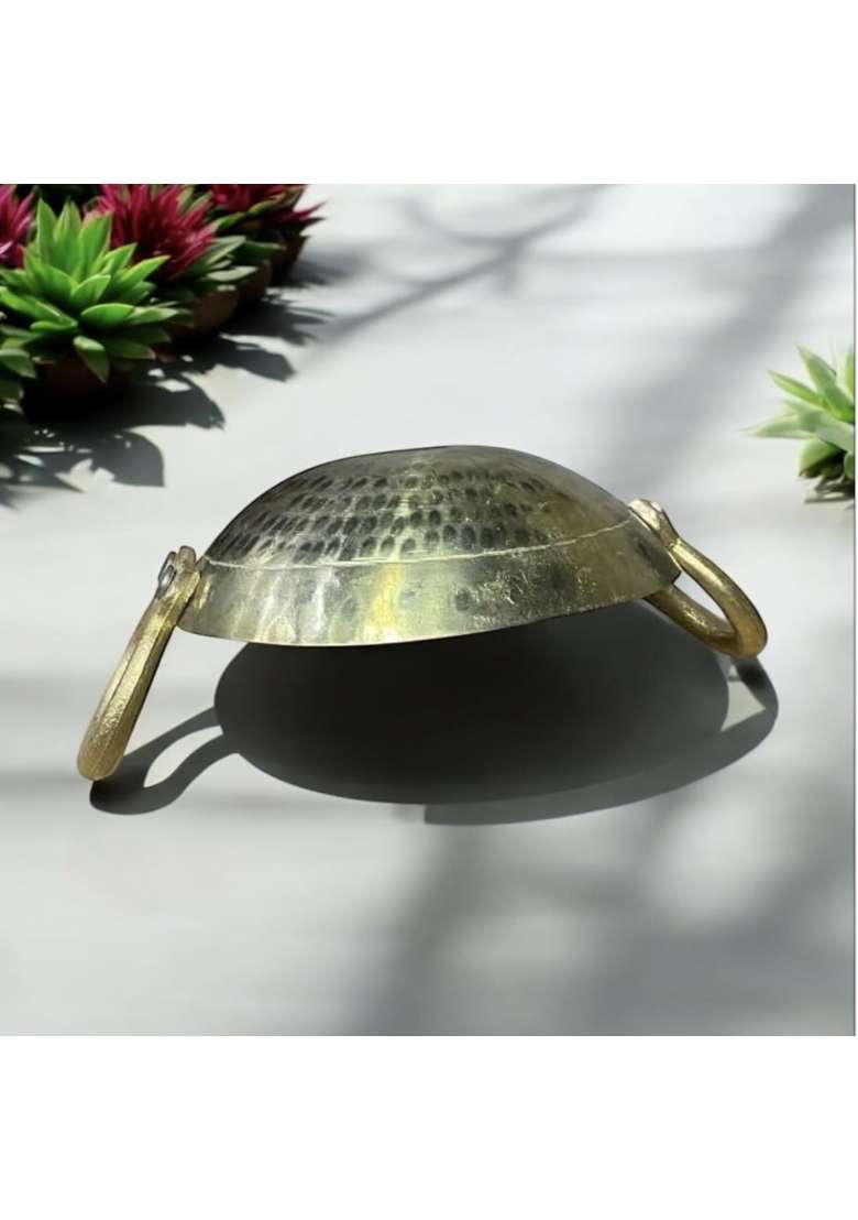 GBW Pure Brass Hammered Kadai Wok Handmade Kadai for Saute Pital Kadai Mini Handmade | 1.5 L | 1.6 Qt - Indya