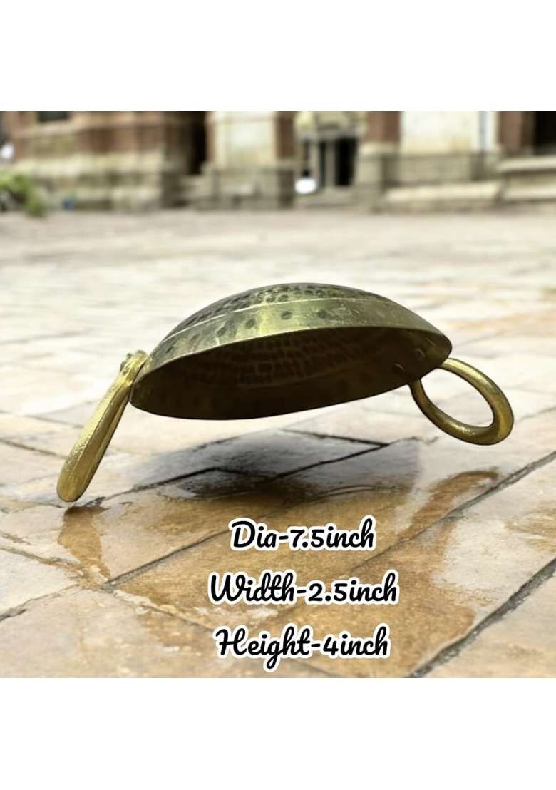 GBW Pure Brass Hammered Kadai Wok Handmade Kadai for Saute Pital Kadai Mini Handmade | 1.5 L | 1.6 Qt - Indya