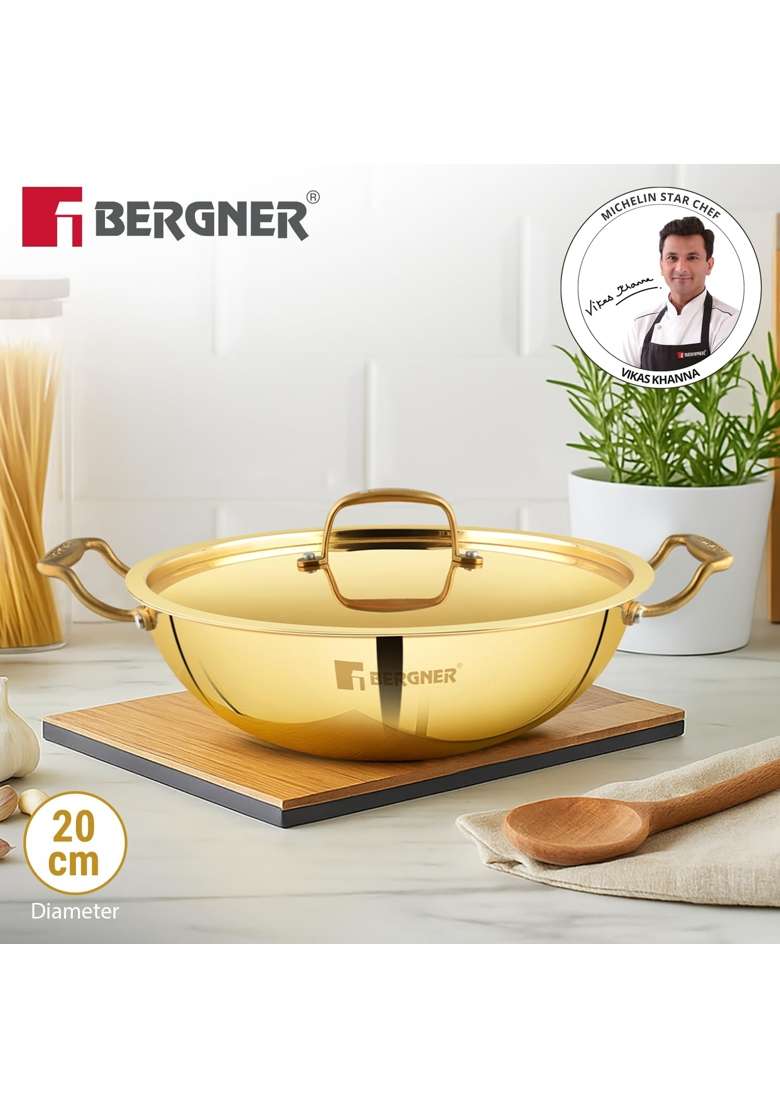 BERGNER Peetlam | 2.5 L | 2.6 Qt | 24 cm | 9.4 Inch | With Lid - Indya