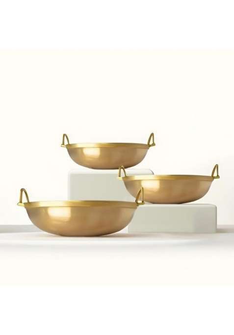 NUTRION Bronze Cookware Combo | 1.8 L | 1.9 Qt | 10 Inch | Non-Toxic | Tin Lined Kalai