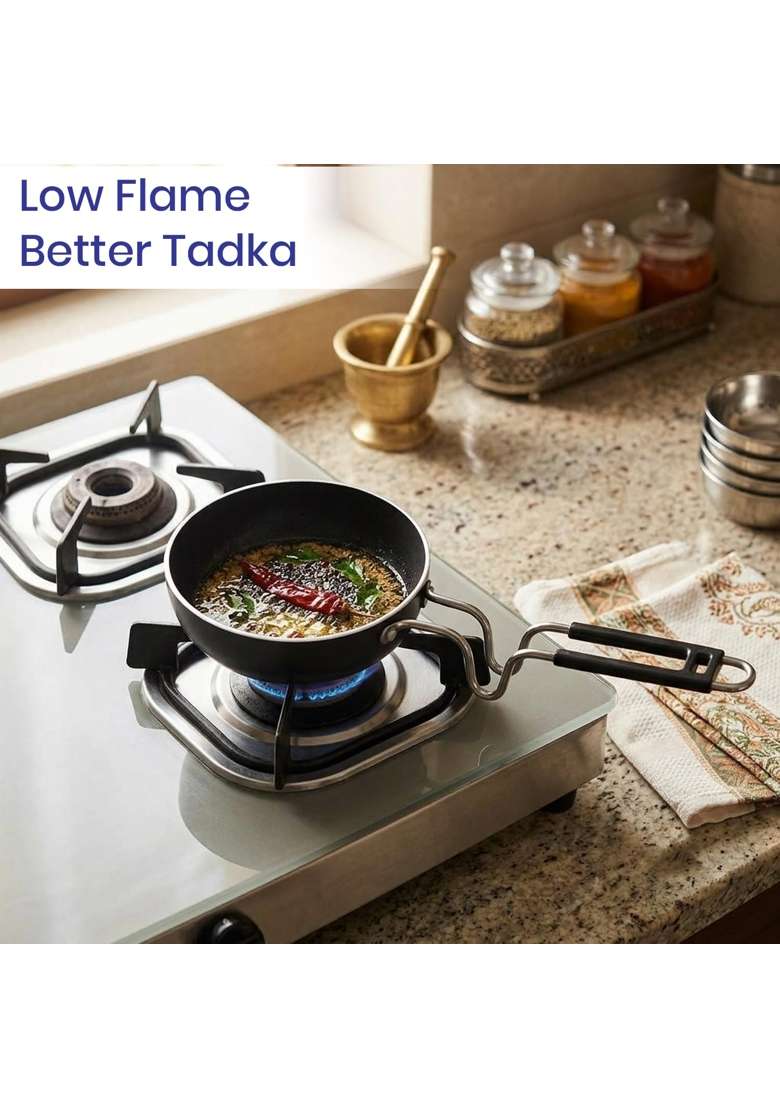 DOZY Iron Kadhai Wok with Tadka Pan Set - Indya