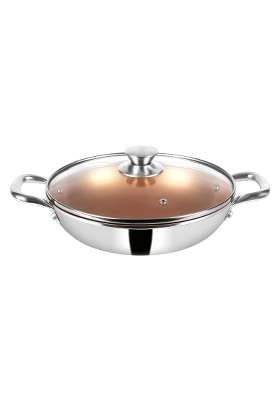 Pigeon Cerrasteel Ceramic Kadai Wok | 24 cm | 9.4 Inch | Non-Stick