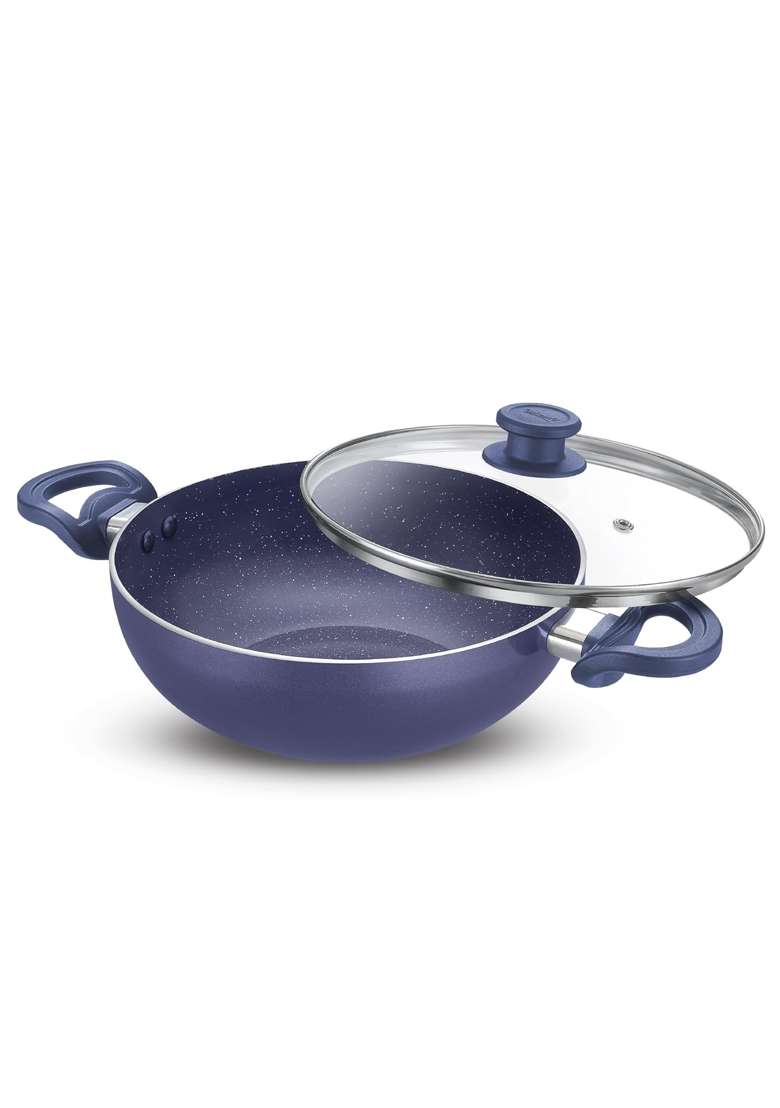 Prestige Ceraglide Ceramic Coated | 3 L | 3.2 Qt | 24 cm | 9.4 Inch | Induction Compatible | Non-Stick | With Lid - Indya