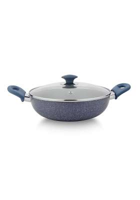 Prabha Kadai for Cooking Non Stick Kadhai with Lid | 3 L | 3.2 Qt | 26 cm | 10.2 Inch | Induction Compatible