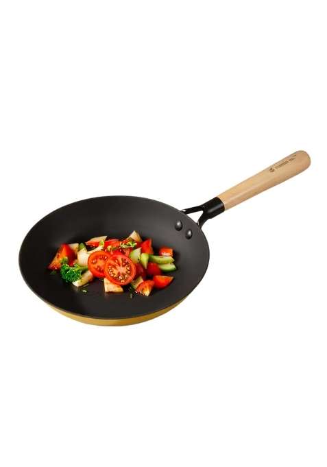 CUMIN CO. Enamel Cast Iron Fry Pan LITE | 1.4 L | 1.5 Qt | 24 cm | 9.4 Inch | Induction Compatible | Non-Toxic | Non-Stick