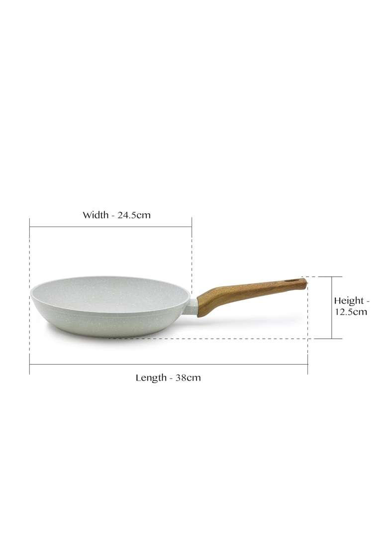 BERGNER Naturally Forged Nonstick Cookware Set of Kadai Wok | 2 L | 2.1 Qt | 24 cm | 9.4 Inch | 24-Piece Set | Induction Compatible | With Lid - Indya