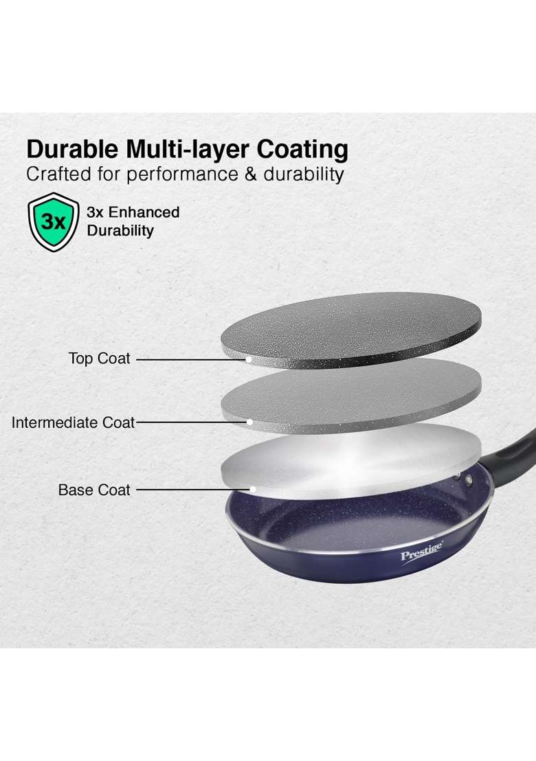 Prestige Ceraglide Ceramic Coated Non-Stick Fry Pan | 26 cm | 10.2 Inch | Induction Compatible - Indya