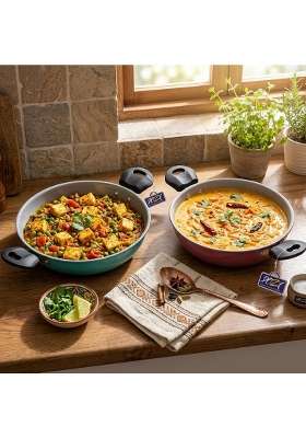 DOZY Premium Iron-Rich Nonstick Combo | 28 cm | 11 Inch | Induction Compatible