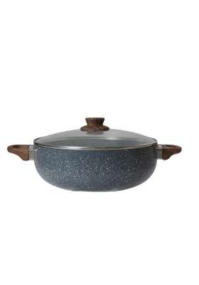PLUMM Get Kadhai Wok with Glass Lid | 2.8 L | 3 Qt | 20 cm | 7.9 Inch | Induction Compatible | Non-Stick