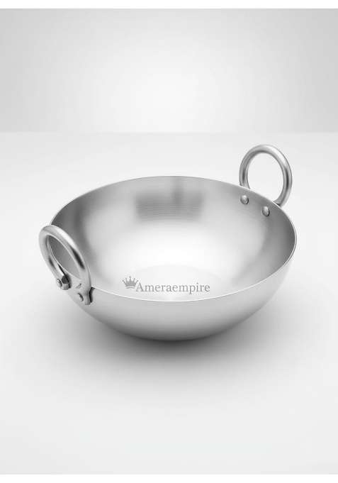 Ameraempire Premium Heavy Aluminium Kadhai Wok for Cooking Induction and Gas Stove Compatible | 1.5 L | 1.6 Qt | Rust Resistant
