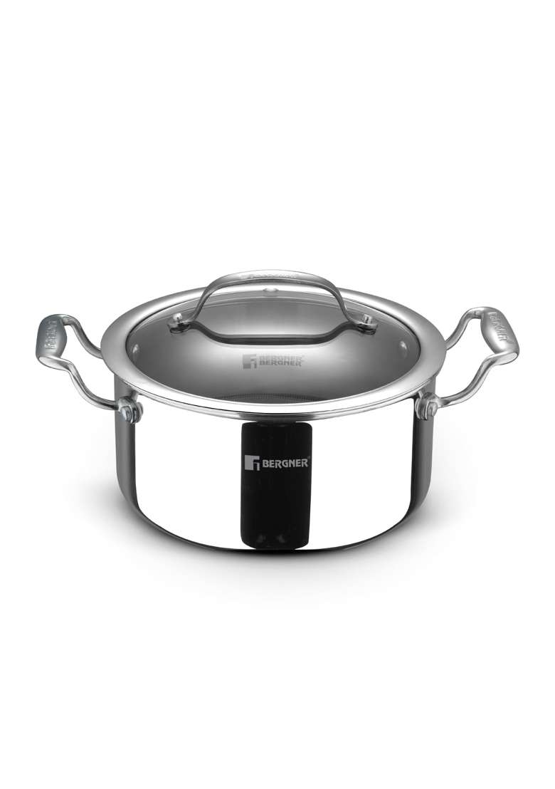 BERGNER Hi-Tech Giro X Ceramic | 3 L | 3.2 Qt | 20 cm | 7.9 Inch | Induction Compatible | PFOA Free | With Lid - Indya