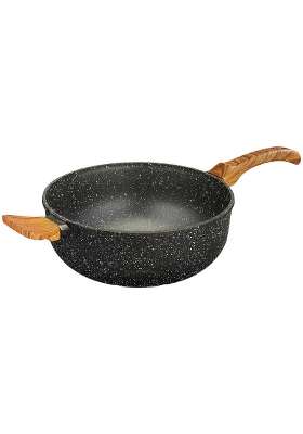 Solimo Amazon Brand Solimo Die Cast Aluminium Non Stick Wok Kadhai | 25 cm | 9.8 Inch