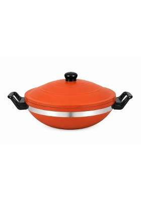 Matti Shree Clay Kadai Wok with Lid | 3 L | 3.2 Qt | Unglazed