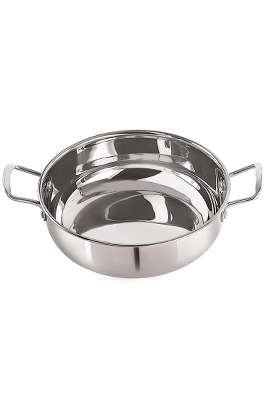 NIRLON Stainless Steel Induction Base Kadhai Wok Sandwich Bottom Kadai Without Lid | 1.5 L | 1.6 Qt | 20 cm | 7.9 Inch