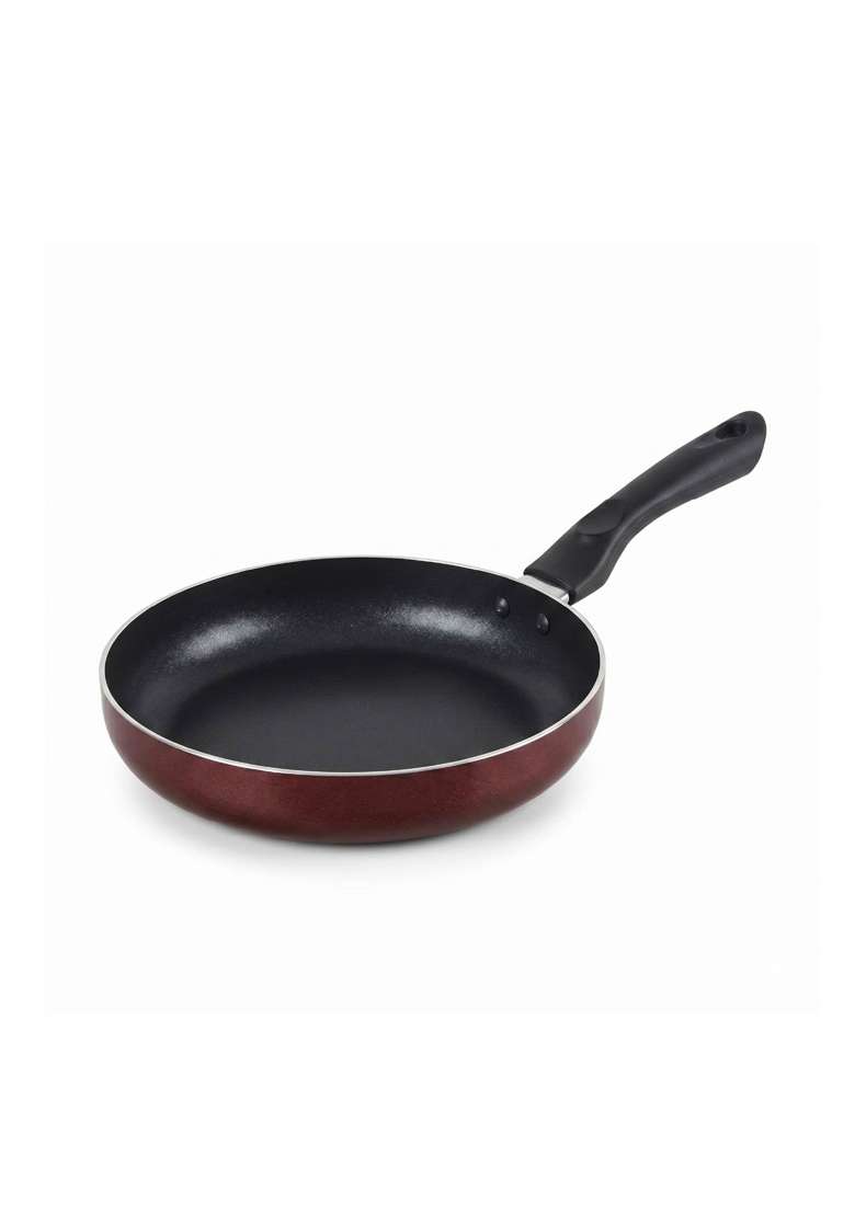 CELLO Aluminium Non-Stick Induction Base Deep Tapper Frying Pan for Kitchen Brown | 22 cm | 8.7 Inch | Dishwasher Safe | PFOA Free - Indya