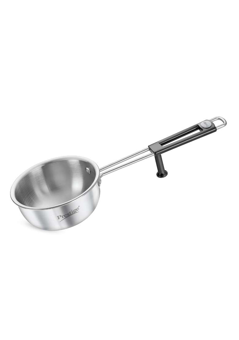 Prestige Tri-Ply Stainless Steel Splendor Tadka Pan | 300 ml | 10.1 fl oz | 11 cm | 4.3 Inch | Induction Compatible - Indya