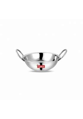 Camro Steel Camro Triply Round Bottom Kadhai Wok | 1.2 L | 1.3 Qt | Induction Compatible