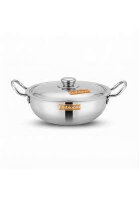 FLIXBLOOM Prominent Kitchen Cookware Induction Base and LPG Friendly Deep Cooking and Serving | 2 L | 2.1 Qt | With Lid