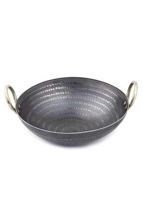 AAYU CRAFT KITCHENWARE FOR LIFE Heavy Base Iron Kadhai Wok | 4.5 L | 4.8 Qt