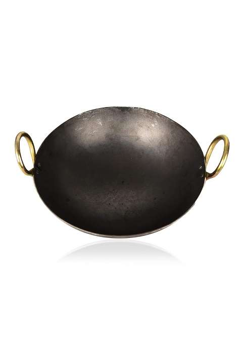 Tannu Craft Heavy Base Iron Kadhai Wok