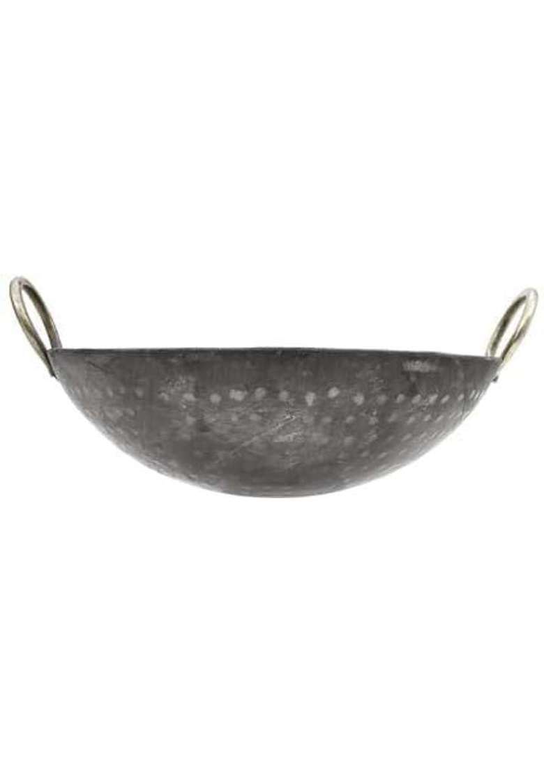 SHIFA CRAFT Heavy Base Iron Kadhai Wok | 5 L | 5.3 Qt - Indya