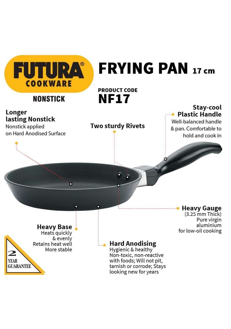 Hawkins Futura Frying Pan | 17 cm | 6.7 Inch | Non-Stick - Indya