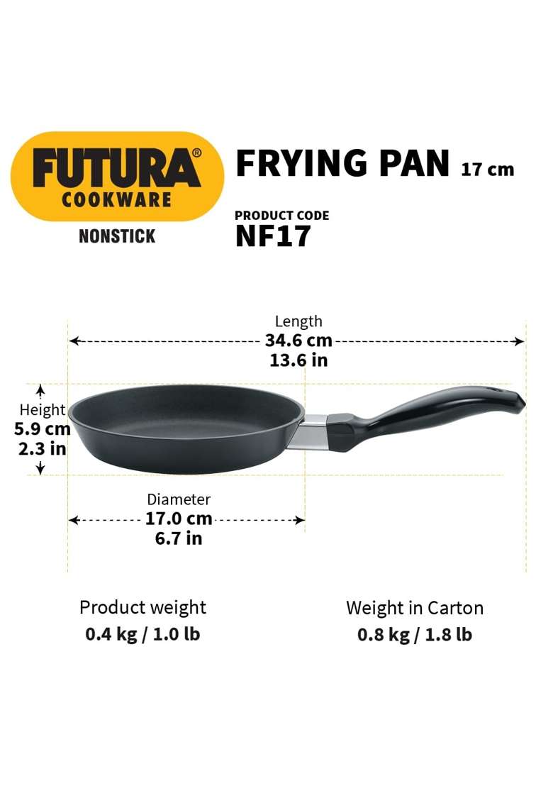 Hawkins Futura Frying Pan | 17 cm | 6.7 Inch | Non-Stick - Indya