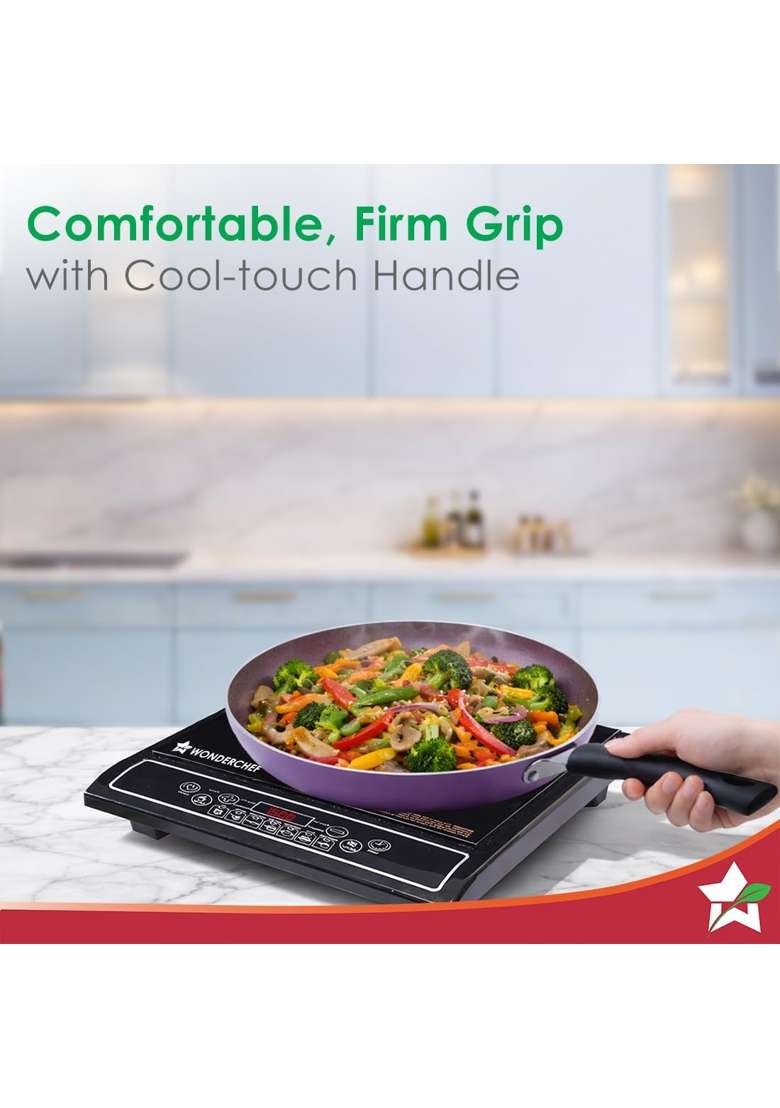 Wonderchef Valencia Non-Stick Fry Pan | 1.5 L | 1.6 Qt | 24 cm | 9.4 Inch | PFOA Free - Indya