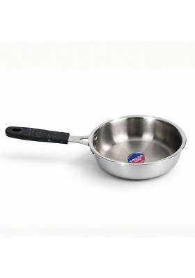 Tosaa Triply MINI Fry PAN- 3-Ply Stainless Steel | 0.5 L | 0.5 Qt | Induction Compatible | Non-Stick