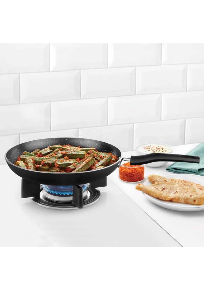 Borosil Granito 5 Layer Non-Stick Fry Pan | 26 cm | 10.2 Inch | Induction Compatible | Dishwasher Safe | PFOA Free - Indya