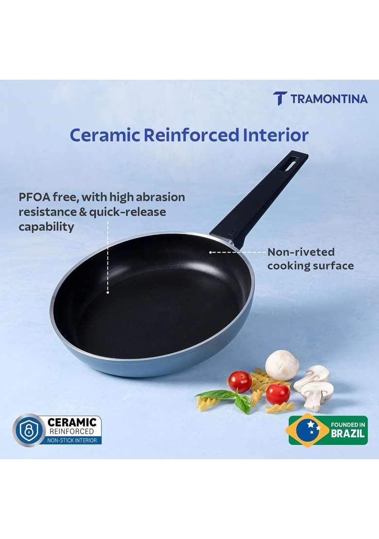 TRAMONTINA Aura Frypan Reinforced Ceramic Non-Stick Cookware | 20 cm | 7.9 Inch | Induction Compatible - Indya
