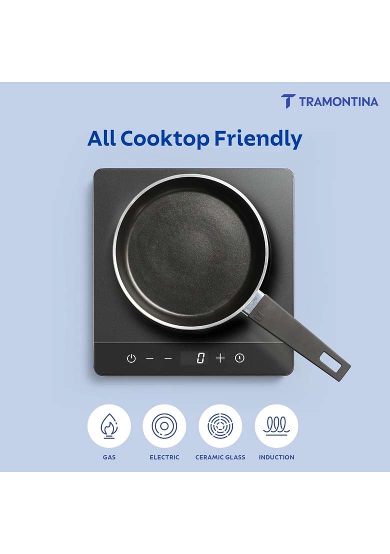 TRAMONTINA Aura Frypan Reinforced Ceramic Non-Stick Cookware | 20 cm | 7.9 Inch | Induction Compatible - Indya