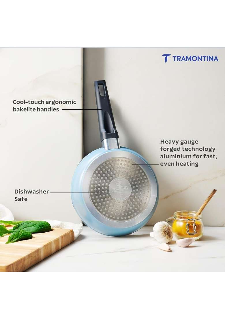 TRAMONTINA Aura Frypan Reinforced Ceramic Non-Stick Cookware | 20 cm | 7.9 Inch | Induction Compatible - Indya