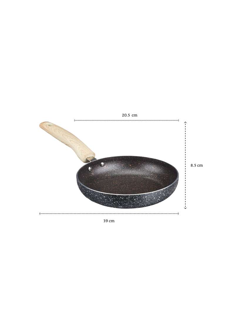 Solimo Amazon Brand Solimo Non Stick Frying Pan | 20 cm | 7.9 Inch | Induction Compatible | PFOA Free - Indya