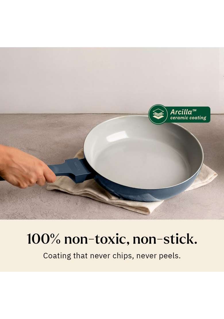 Ember Cookware Arcilla Ceramic Frying Pan | 24 cm | 9.4 Inch | Non-Toxic | Non-Stick - Indya
