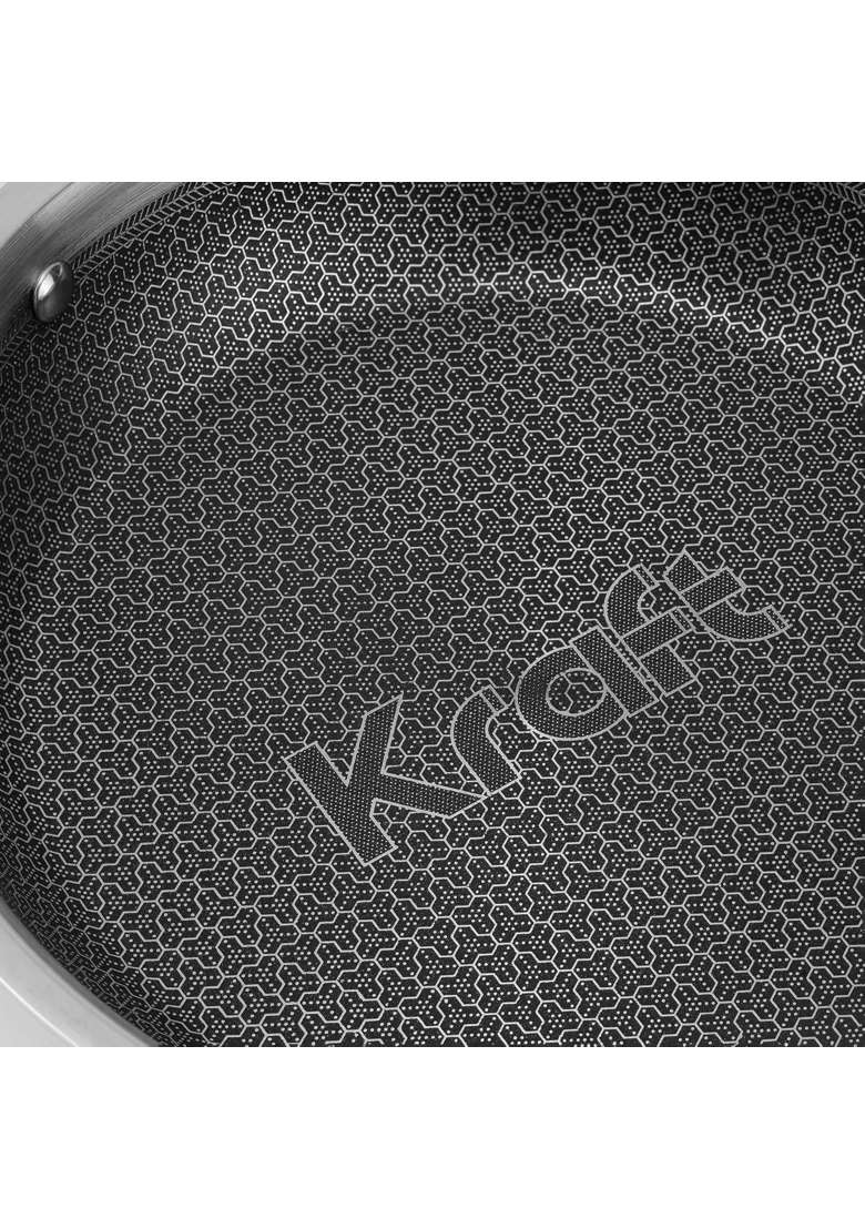 Kraft- follow your imagination Kraft Futuretec Pro Triply Stainless Steel Honeycomb Frying Pan | 1.2 L | 1.3 Qt | 20 cm | 7.9 Inch - Indya